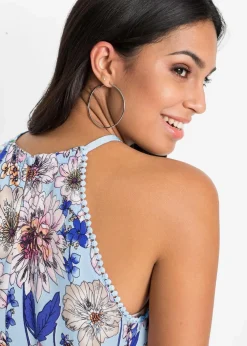 bonprix Bekleidung·Jacken & Mäntel|Blusen & Tuniken|Blusentop aus fließender Viskose hellblau geblümt