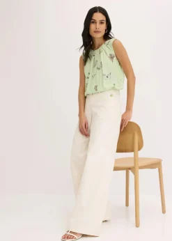 bonprix Bekleidung·Jacken & Mäntel|Blusen & Tuniken|Blusentop aus fließender Viskose softsalbei bedruckt