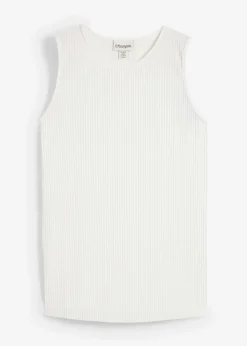 bonprix Bekleidung·Jacken & Mäntel|Blusen & Tuniken|Blusentop aus recyceltem Polyester wollweiß