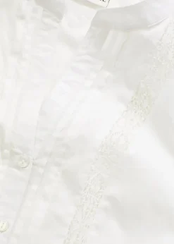 bonprix Blusen & Tuniken|Shirts & Tops|Blusentop aus reiner Baumwolle wollweiß