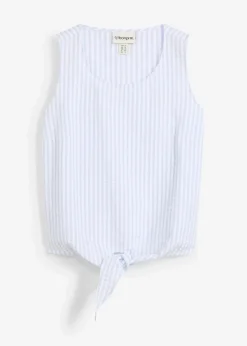 bonprix Bekleidung·Jacken & Mäntel|Blusen & Tuniken|Blusentop aus reiner Baumwolle zartblau/weiß gestreift