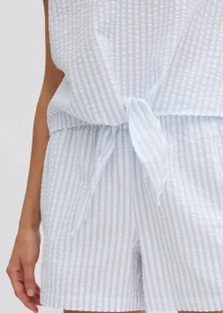 bonprix Bekleidung·Jacken & Mäntel|Blusen & Tuniken|Blusentop aus reiner Baumwolle zartblau/weiß gestreift