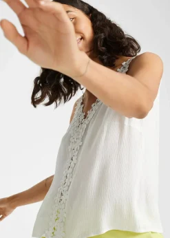 Blusentop aus strukturiertem Crinkle|bonprix Best