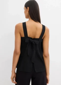 Blusentop mit Bindedetail hinten aus Viskose-Mix|bonprix Outlet