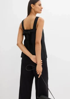 Blusentop mit Bindedetail hinten aus Viskose-Mix|bonprix Outlet