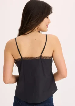 Blusentop mit Lochstickerei aus reiner Baumwolle|bonprix Discount