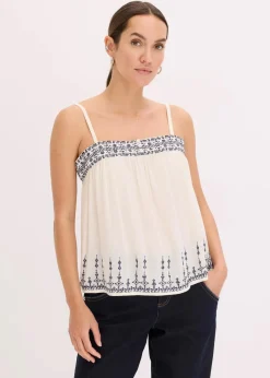 Blusentop mit Stickerei|bonprix Discount