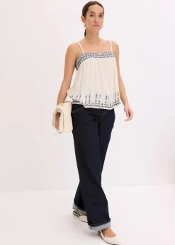 Blusentop mit Stickerei|bonprix Discount