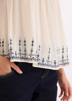 Blusentop mit Stickerei|bonprix Discount