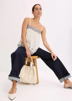 Blusentop mit Stickerei|bonprix Discount