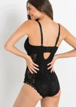 bonprix Wäsche·Bodies|Wäsche·Dessous|Body aus edler Spitze schwarz