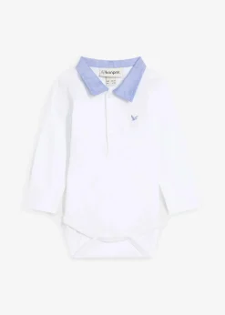 Body mit Hemdkragen aus reiner Bio-Baumwolle|bonprix Clearance