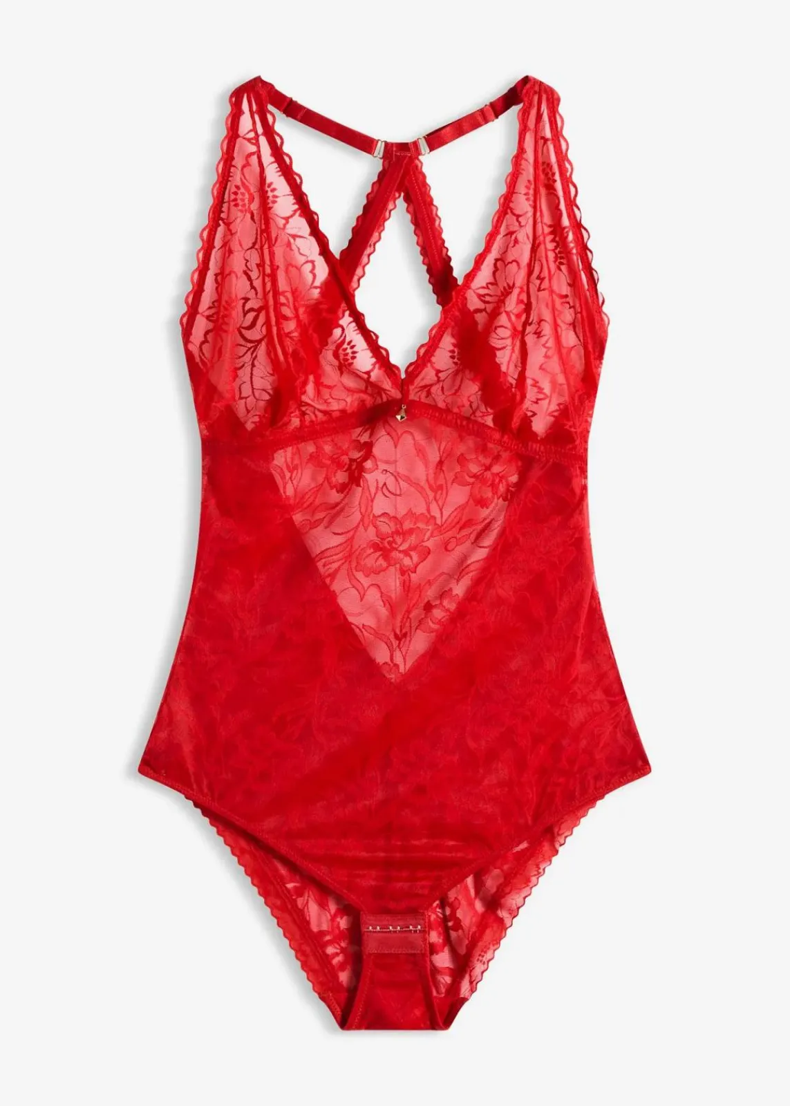 bonprix Wäsche·Bodies|Wäsche·Dessous|Body ohne Bügel aus zarter Spitze tiefrot