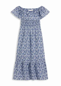 Boho-Midikleid mit Carmenausschnitt aus leichter Baumwolle|bonprix Online