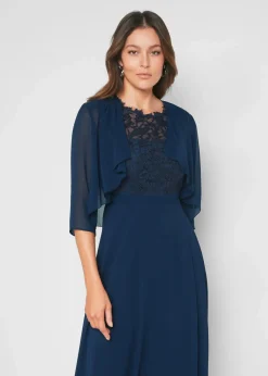 bonprix Bekleidung·Hosen|Nachhaltigere Materialien|Bolero aus feinem Chiffon dunkelblau