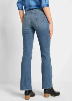 Bootcut Jeans Mid Waist, Bio-Baumwolle|bonprix Discount