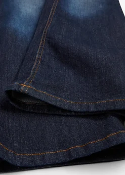 bonprix Jeans|Kurzgrößen|Bootcut Jeans Mid Waist, Stretch dunkelblau used