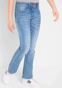 bonprix Mädchen 9-16 Jahre·Jeans|Bootcut-Jeans Mid Waist medium blue bleached
