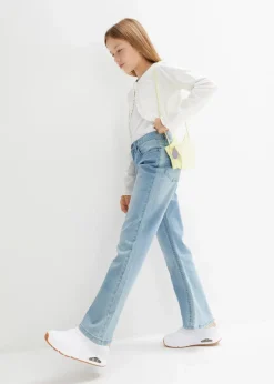 bonprix Mädchen 9-16 Jahre·Jeans|Bootcut-Jeans Mid Waist hellblau denim