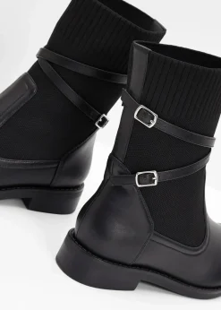bonprix Boots|Schuhe & Accessoires In Spezialgrößen·Elastischer Schaft|Boots schwarz