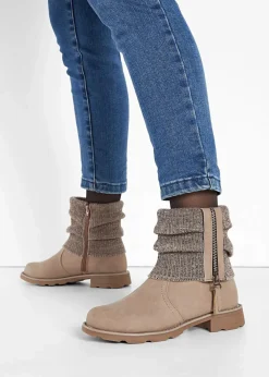 Boots mit Strickeinsatz|bonprix