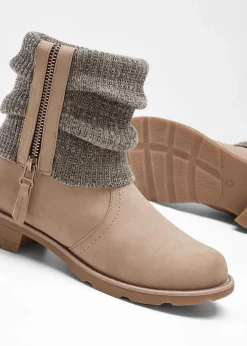 Boots mit Strickeinsatz|bonprix