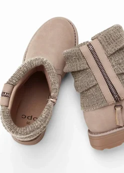 Boots mit Strickeinsatz|bonprix