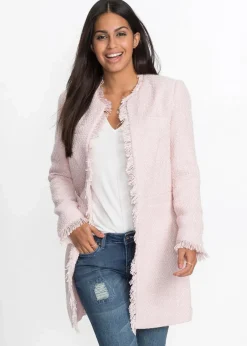 bonprix Blazer|Bouclé Longblazer hellrosa