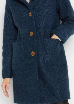 Bouclé-Mantel mit Taschen|bonprix New