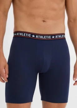 bonprix Boxershorts|Große Größen|Boxershorts eng in Midi-Länge mit Baumwolle (2er Pack) dunkelblau