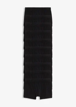 bonprix Boxershorts|Große Größen|Boxershorts eng mit Baumwolle (10er Pack) schwarz