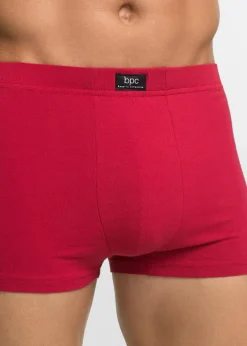 bonprix Wäsche|Große Größen|Boxershorts eng mit Baumwolle (3er Pack) azurblau + rot + schwarz