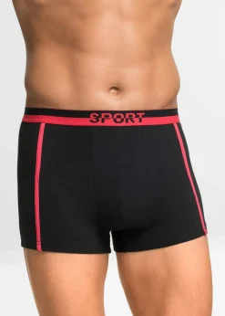 bonprix Boxershorts|Große Größen|Boxershorts eng mit Baumwolle (3er Pack) schwarz