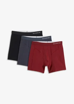 Boxershorts eng, mittellang mit Bio-Baumwolle (3er Pack)|bonprix Discount