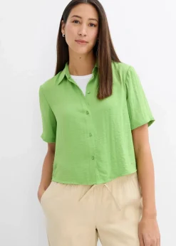 Boxy Bluse aus leichtem Crêpe|bonprix Hot