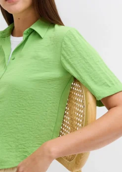 Boxy Bluse aus leichtem Crêpe|bonprix Hot