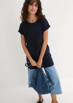 Boxy-Longshirt mit kurzen Ärmeln|bonprix Clearance