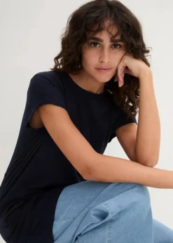 Boxy-Longshirt mit kurzen Ärmeln|bonprix Clearance