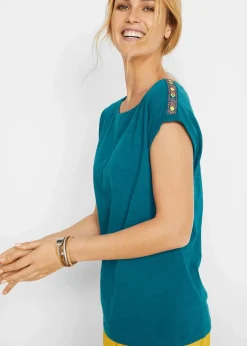 bonprix Nachhaltigere Materialien|Shirts & Tops|Boxy-Shirt blaupetrol