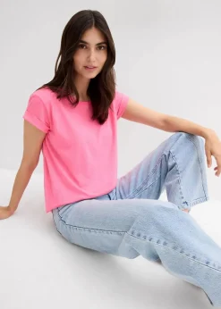 bonprix Basics|Shirts & Tops|Boxy-Shirt neonpink