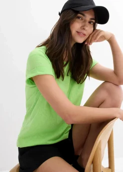 bonprix Basics|Shirts & Tops|Boxy-Shirt neongrün