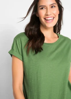bonprix Basics|Shirts & Tops|Boxy-Shirt grün