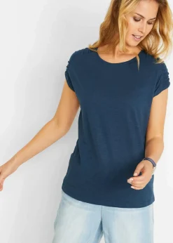 bonprix Shirts & Tops|Boxy-Shirt, kurzarm dunkelblau