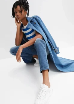 bonprix Bekleidung·Shirts & Tops|Jeans|Boyfriend-Jeans dunkelblau denim used