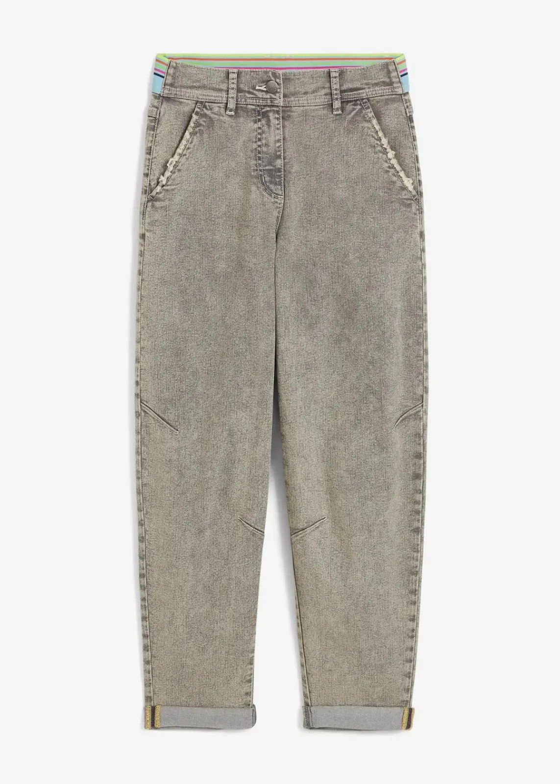 bonprix Bekleidung·Shirts & Tops|Jeans|Boyfriend-Jeans mit Vintagewaschung grau denim