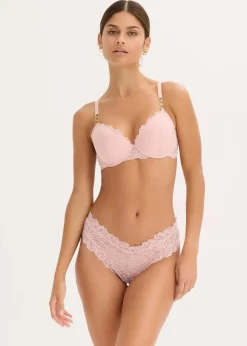 bonprix Wäsche·Dessous|Wäsche·Höschen|Brazilslip aus Spitze hellrosa