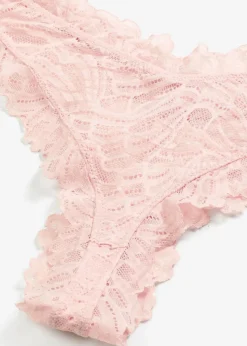 bonprix Wäsche·Dessous|Wäsche·Höschen|Brazilslip aus Spitze hellrosa