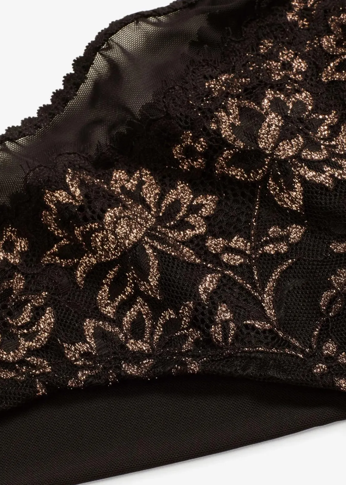 bonprix Wäsche·Dessous|Wäsche·Höschen|Brazilslip mit Glitzergarn schwarz/kupfer