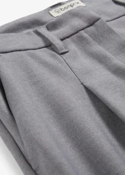 bonprix Hosen|Bekleidung·Kleider|Bundfaltenhose hellgrau meliert