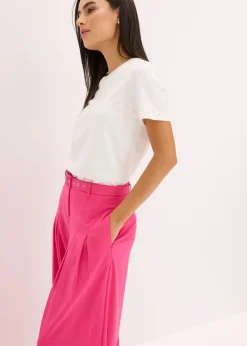 Bundfaltenhose mit Gürtel (2tlg-Set)|bonprix Clearance